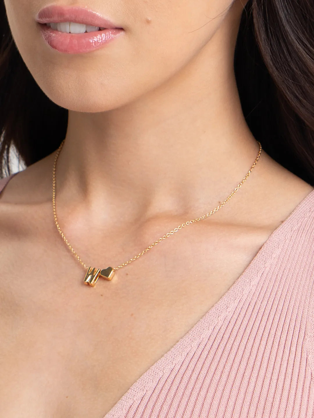 Heart Initial Necklace